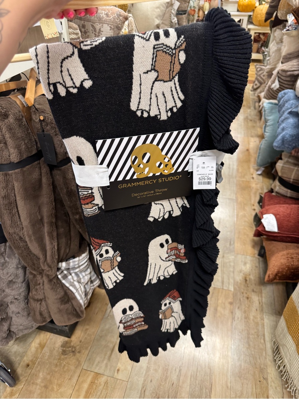 Black Ghost Book Blanket